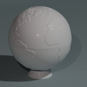 Globe 3D numérique 3 parties 3D pour l’impression 3D