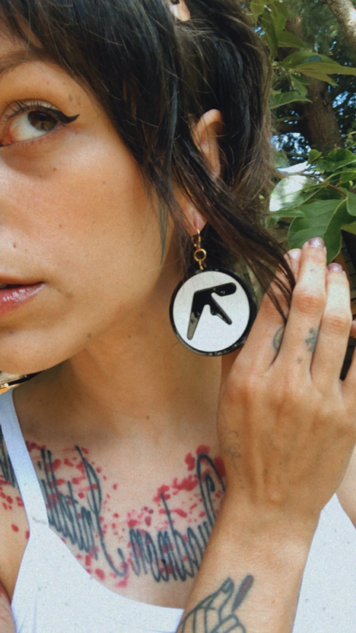 Aphex Twin Earrings Acrylic Cut Music Lover Jewelry Etsy