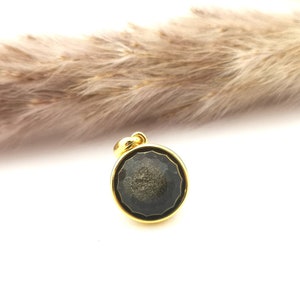 Gold obsidian pendant, gold-plated 925 silver, AAA quality, golden obsidian pendant, set obsidian from Mexico, natural gemstone