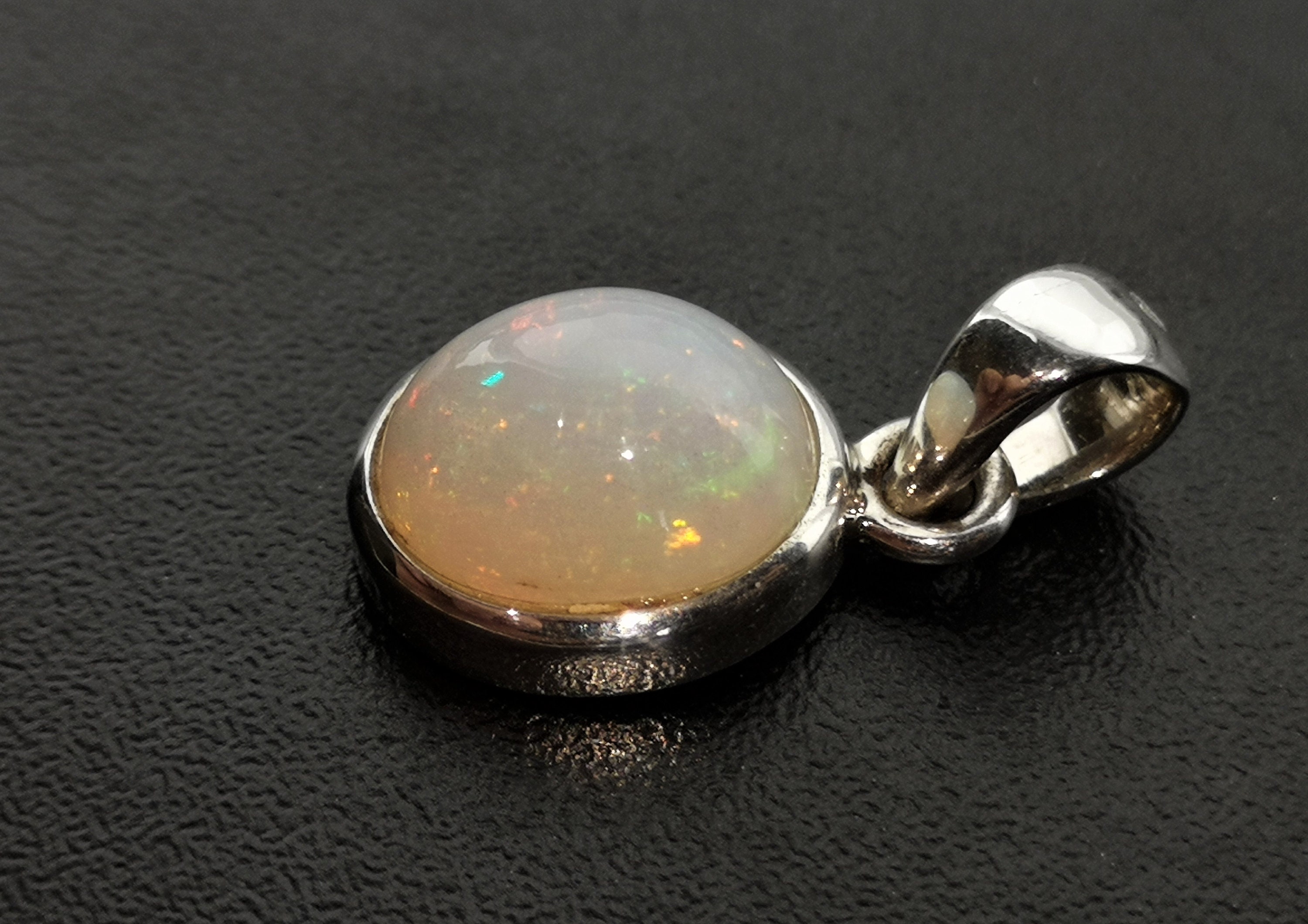 Opal Pendant 925 Silver Caught15ct White Noble Opal Opal - Etsy UK