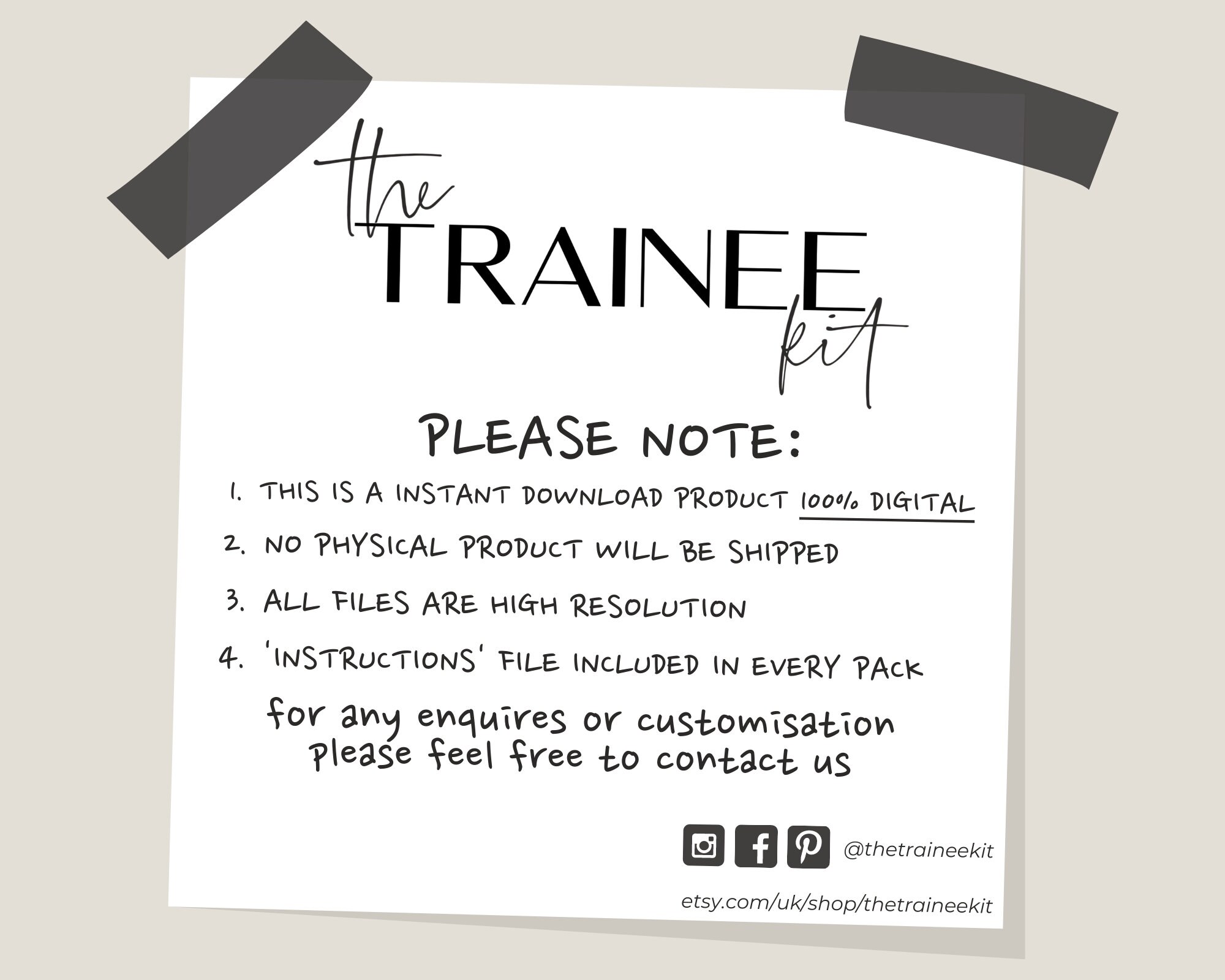 The Trainee Kit - the Complete Kit - BLACK - Etsy
