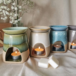 Wax Melt Burner Ceramic Reactive Glaze Wax Oil Warmer Home Table Decor Supply Ornament Birthday New Home Housewarming gift