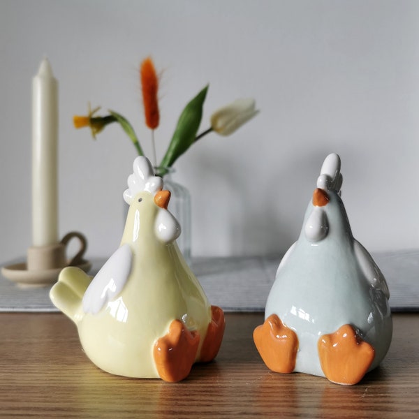 Ceramic Sitting Chicken Spring Decoration Table Ornaments Spring home decor New Home Housewarming Gift