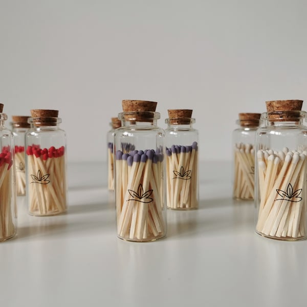 Coloured matchsticks luxury safety matches match bottle matchstick jar home decor candle accessories gift matchsticks with striker
