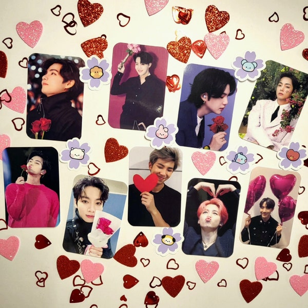 BTS Valentine's Day Gift Pack Unofficial Photocards and Stickers