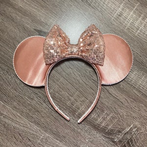 Rose Gold Satin Mouse Ears
