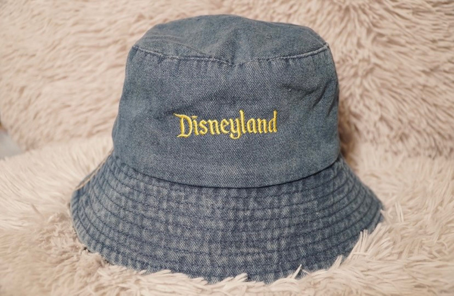 Classic Disneyland Denim Bucket Hat Etsy