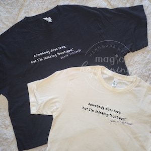 Somebody Does Love Embroidered Boxy Tee