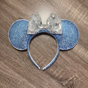 Blue Sequin Mouse Ears