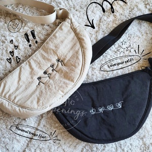 Love Yourself Crossbody Moon Bag