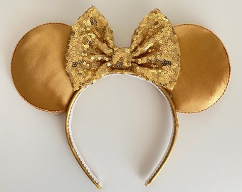 Gold Disney Unofficial Mickey Minnie Ears