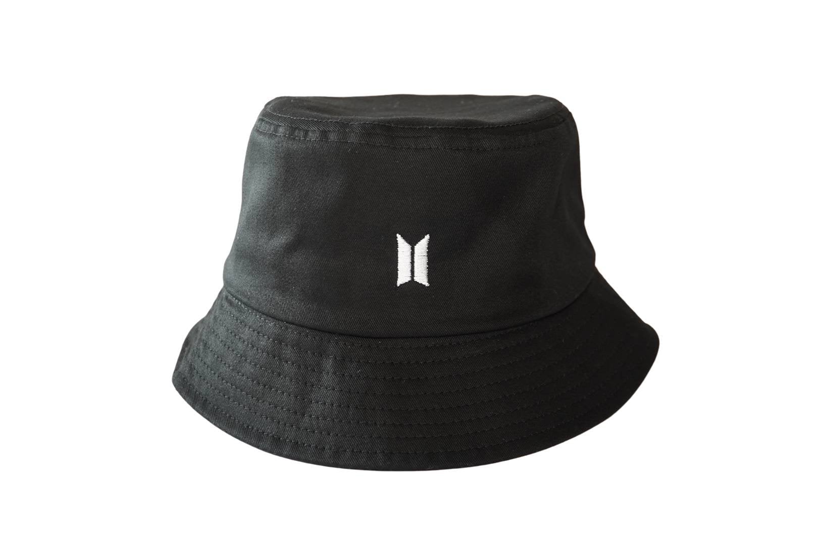 Official BTS Stylish Black Bucket Hat Studded Drop Overfit Bucket Hat in Black ? *worn by Jeon  main image 4