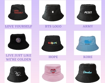 CUSTOM!!! Unofficial BTS Hat: Choose your Design, Hat, and Thread Color