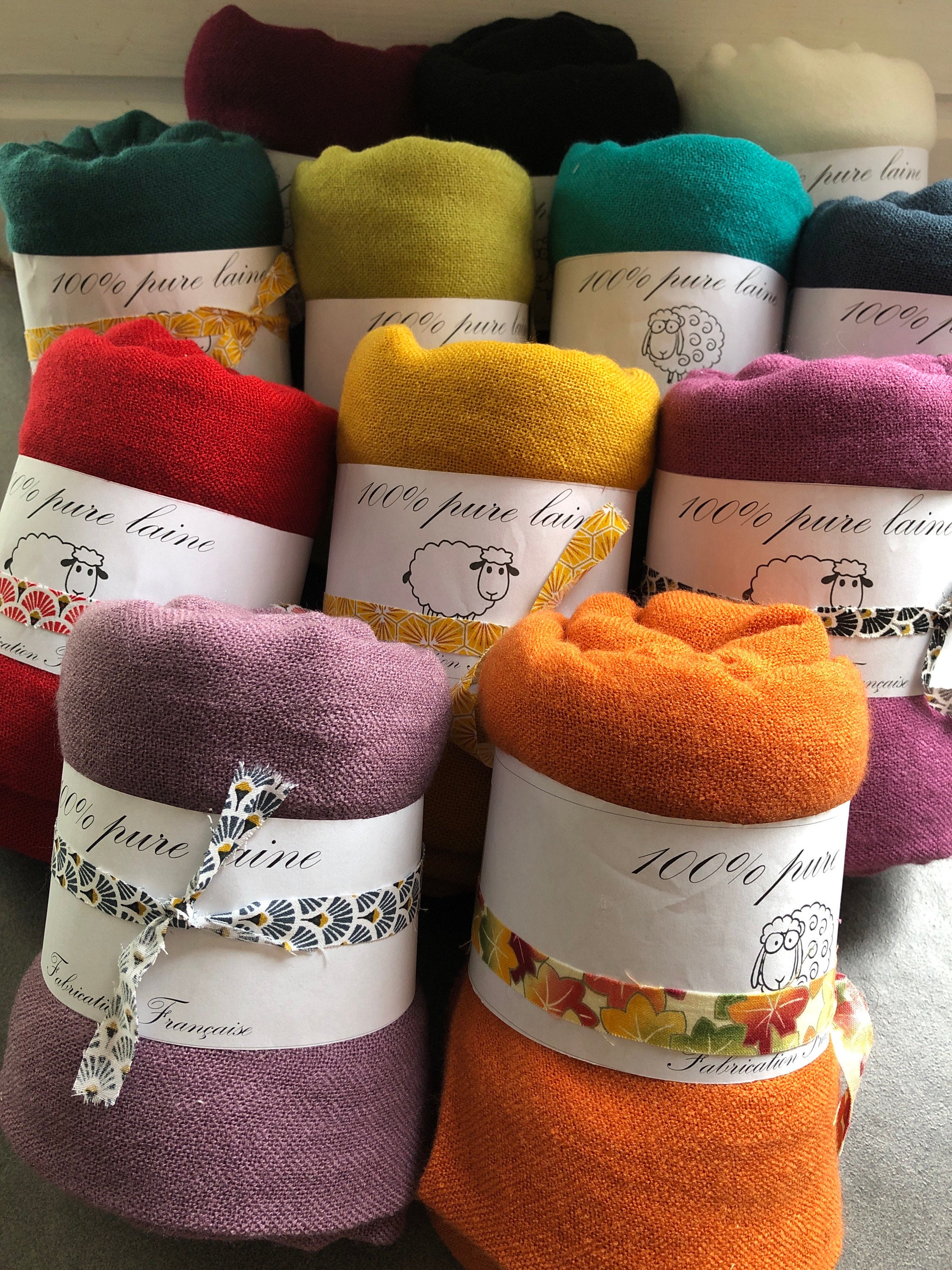 Écharpe Femme En Laine Violette Motif Géométrique - Douce, Chaude Et Frangée - Cadeau Idéal