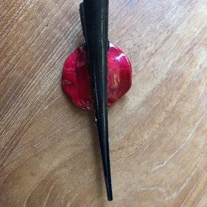 Barrette coquelicot, barrette rouge, idée cadeau de noël, pour maman, pour une amie image 4