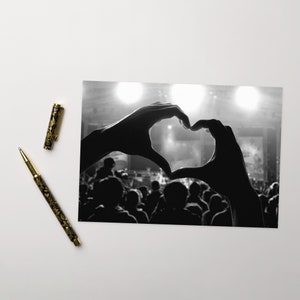 Du bist mein Lieblingslied, Valentinstagskarte, Konzert-Fan-Geschenk, Musikliebhaber-Karten, Raver, Valentinstag, Rave-Geschenke, Liebe, Herz, Hände, Karte, Konzerte