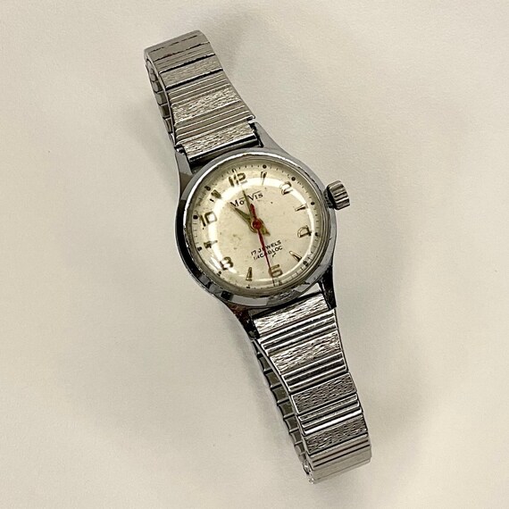 Vintage 1960s Monvis Incabloc Womens Wristwatch Silver 17 Jewels Womens Retro Stainless Steel Ladies Wrist Watch Vintage Wind up Swiss Etsy