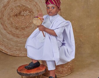 First Birthday Attire/ African boy Agbada / African prince attire