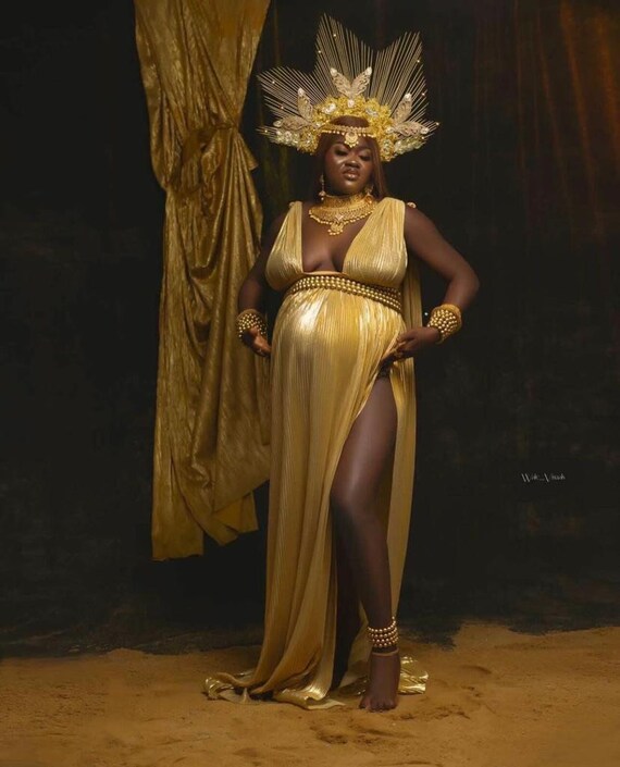 Gold goddess clearance dress