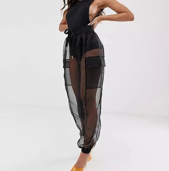 Pantalones de primavera para mujer Pantalones transparentes