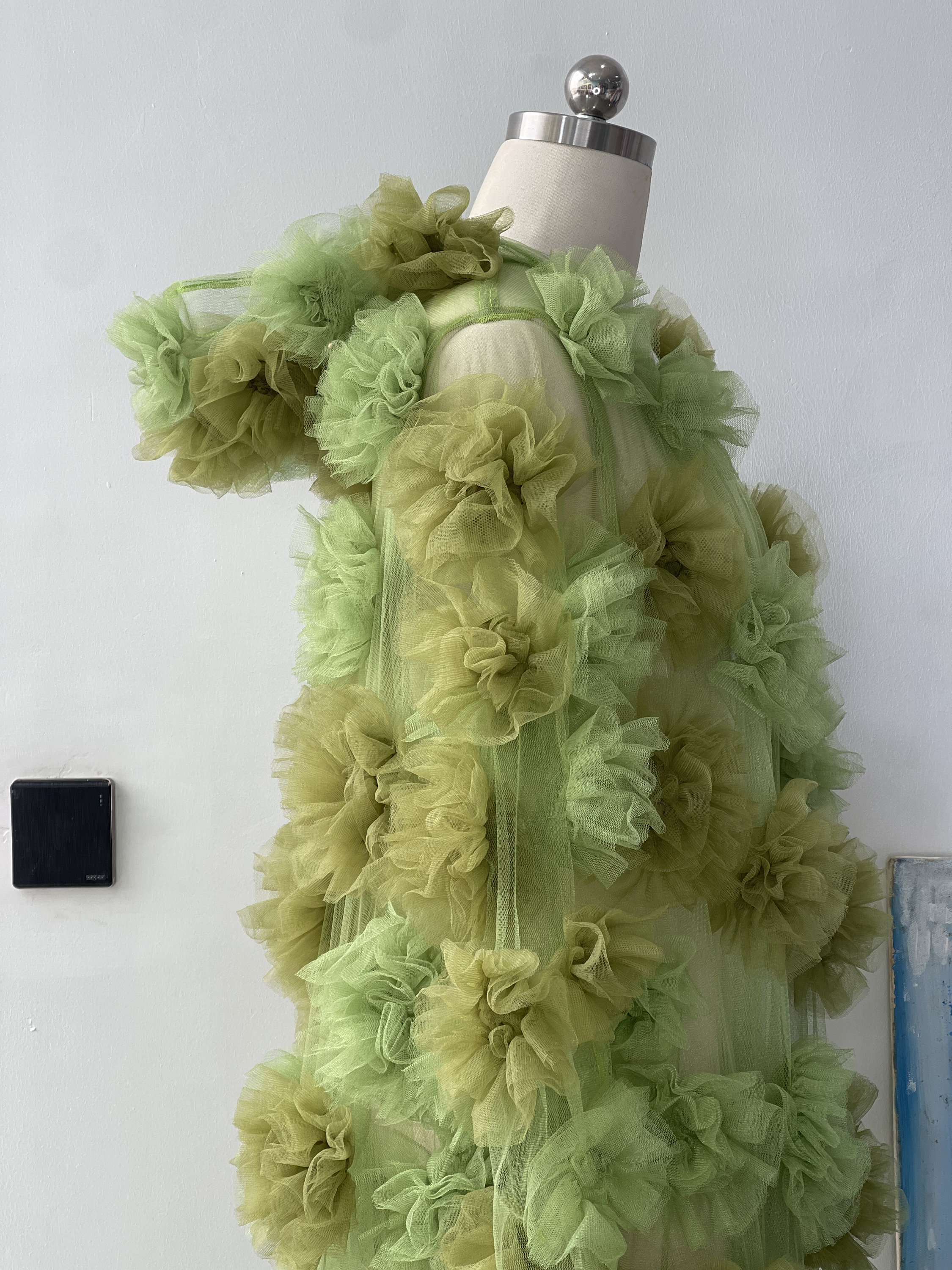 Green Ruffles Frame Green Awesome Jacket /different Shades of Green Ruffles Hooded - Etsy