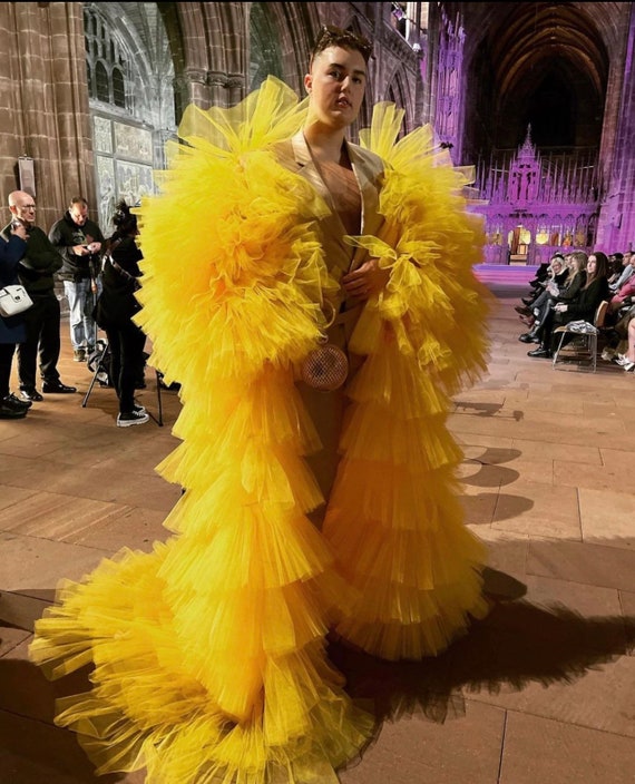 Long tulle hotsell jacket