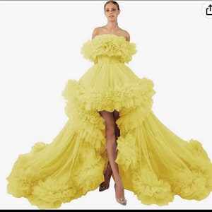 Couture Asymmetric Tulle Skirt