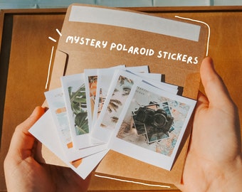 Mystery Polaroid Stickers | Polaroid | Polaroid Stickers | Journaling | Gift | Stickers | Aesthetic | Trendy | Trendy Stickers | Happy Mail