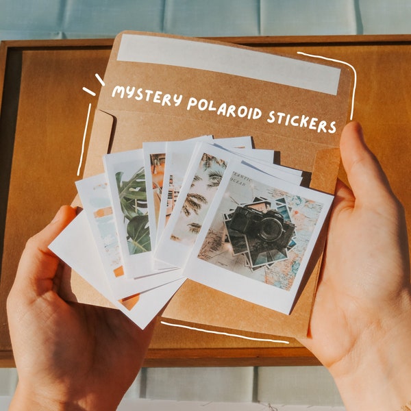 Mystery Polaroid Stickers | Polaroid | Polaroid Stickers | Journaling | Gift | Stickers | Aesthetic | Trendy | Trendy Stickers | Happy Mail