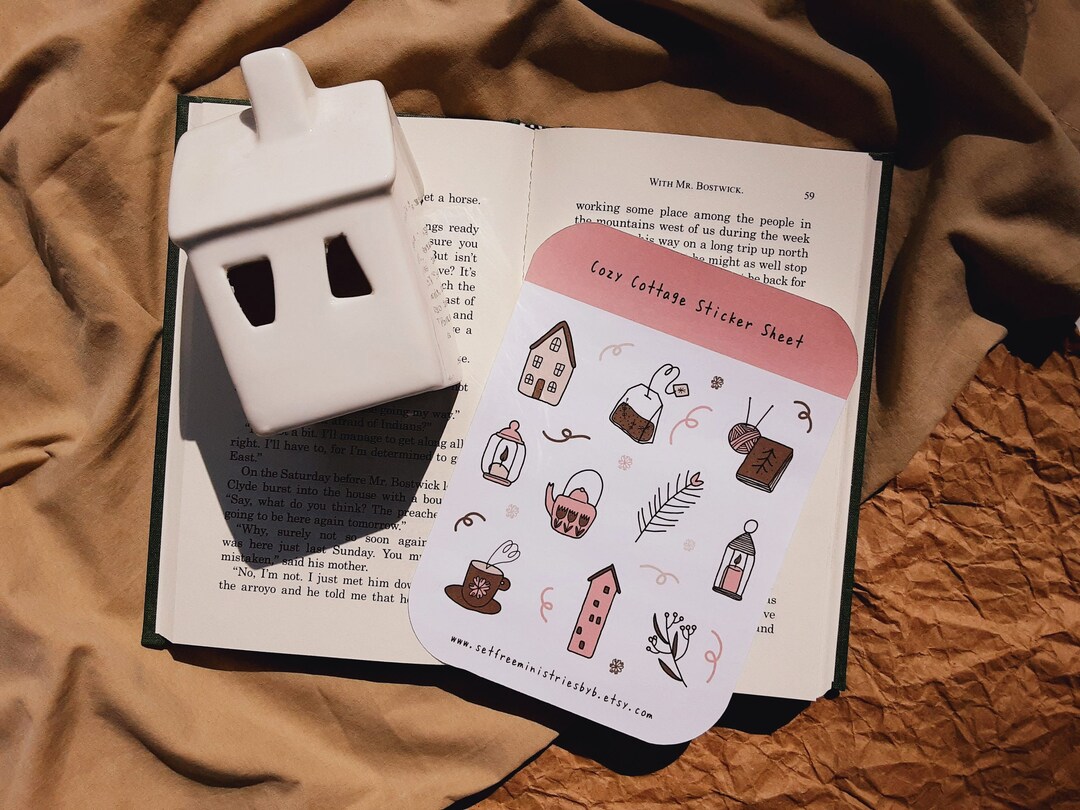 Cozy Cottage Sticker Sheet | Sticker Sheet | Cottage | Pen Pal | Happy ...