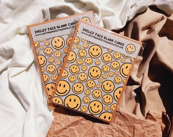 Smiley Face Blank Cards | Blank Cards | Smiley Face | Happy | Encouragement | Cards | Happy Mail | Snail Mail | Retro | Smiley Face