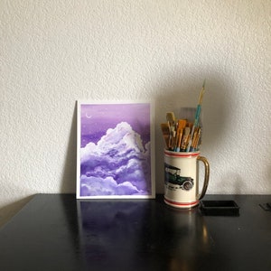 Lila Wolke - Acrylgemälde