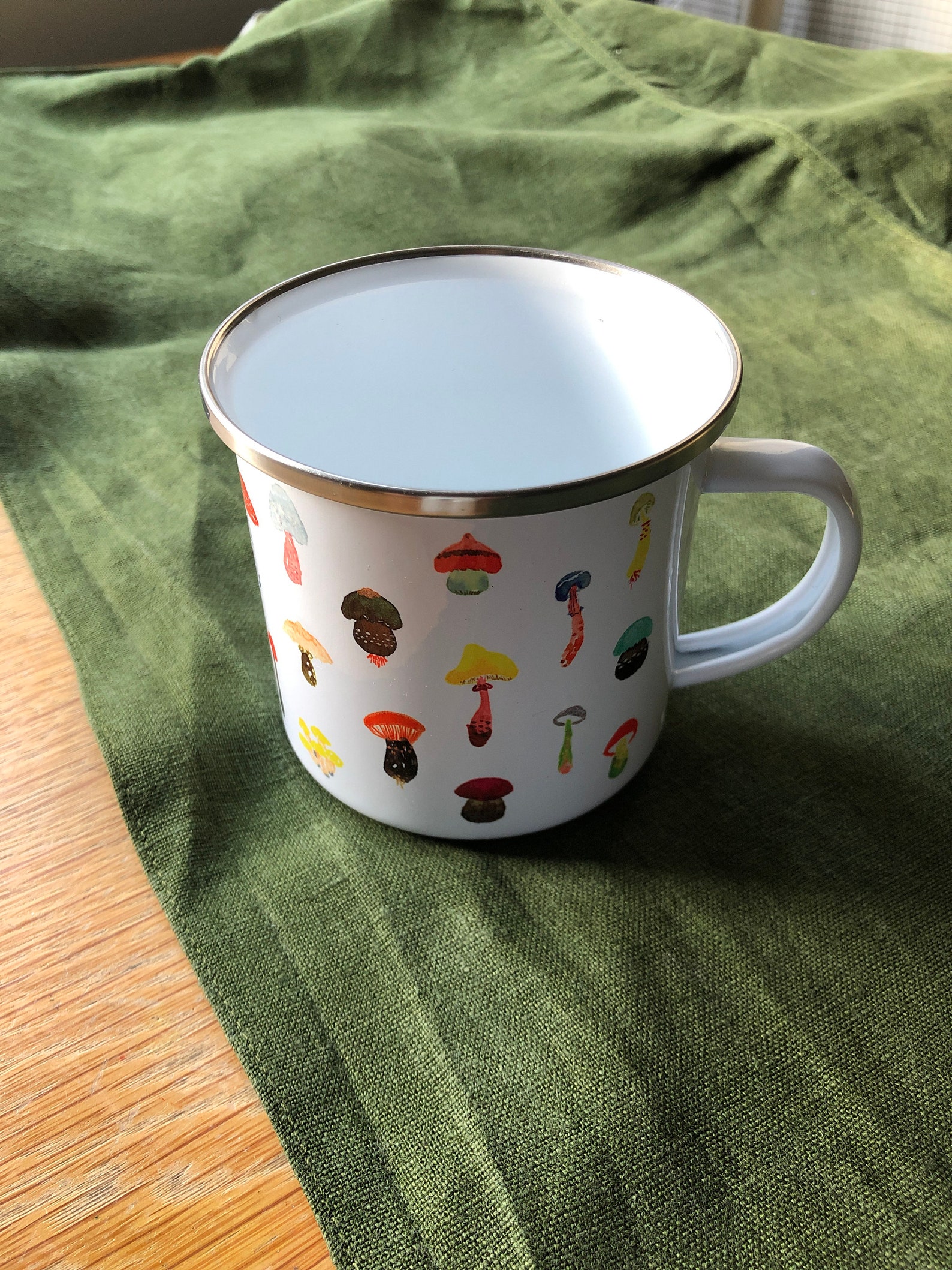 Kinoko Mushroom Enamel Cup Etsy