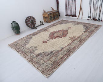 Oversize Anatolian Oushak Rug, 7x11 Vintage Turkish Wool Rug