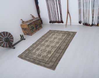 4x6 Turkish Rug, Bohemian Rug, Living Room Rug, Anatolian Rug, 4x6 Vintage Rug,Oushak Rug, Natural Rug,Area Wool Rug,Turkish Vintage,33603