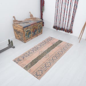 Home Decor Rug, Home Rug, Boho Rug, Area Rug,Small Rug, Turkish Rug,3x5 Rug,Anatolian Rug,3x5 Oushak Rug,3x5 Vintage Rug,Handwoven Rug,19351