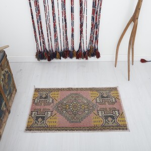2x3 Door Mat Rug, Wool Door Mat Rug, 2x3 Turkish Rug, 2x3 Vintage Rug, Handmade Rug, Wholesale Rug, Turkish Rug, Vintage Rug, Door Mat, 2144