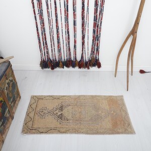 Turkish Mini Rug, Oushak Door Mat, 2x3 Anatolian Rug, 2x3 Door Mat Rug, Door Mat, 2x3 Mini Rug, Turkish Rug, Vintage Mini Rug, Wool Rug,3475