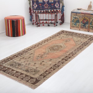 4x8 Rug, Faded Rug, Muted Rug, 4x8 Turkish Rug, 4x8 Vintage Rug, 4x8 Oushak Rug, Handwoven Wool Rug, 4x8 Anatolian Rug, 4x8, Bohemian, 1791
