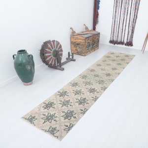 2x11 Oushak Runner, Rug Runner, 2x11 Turkish Runner, Vintage Runner, Runner Rug, Turkey Runner Rug, Natural Runner Rug, Neutral Runner,16921