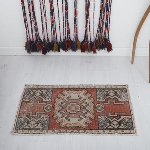 2x3 Small Rug, 2x3 Mini Rug, Turkish Small Rug, Vintage Small Rug, 2x3 Door Mat Rug, Oushak Small Rug, Anatolian Rug, Turkish Mini Rug,5260