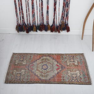 2x3 Oushak Rug, 2x3 Mini Rug, Door Mat Rug, 2x3 Vintage Rug, Turkish Rug, Anatolian Rug, Natural Rug, Small Size Rug, Turkish Mini Rug,4006