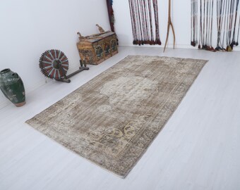 6x9 Vintage Rug, Wool Rug, 6x9, Anatolian Rug, Turkish Rug, Oversize Rug, 6x9 Oushak Rug, Turkish  Vintage Rug, Vintage Turkish Rug,32939