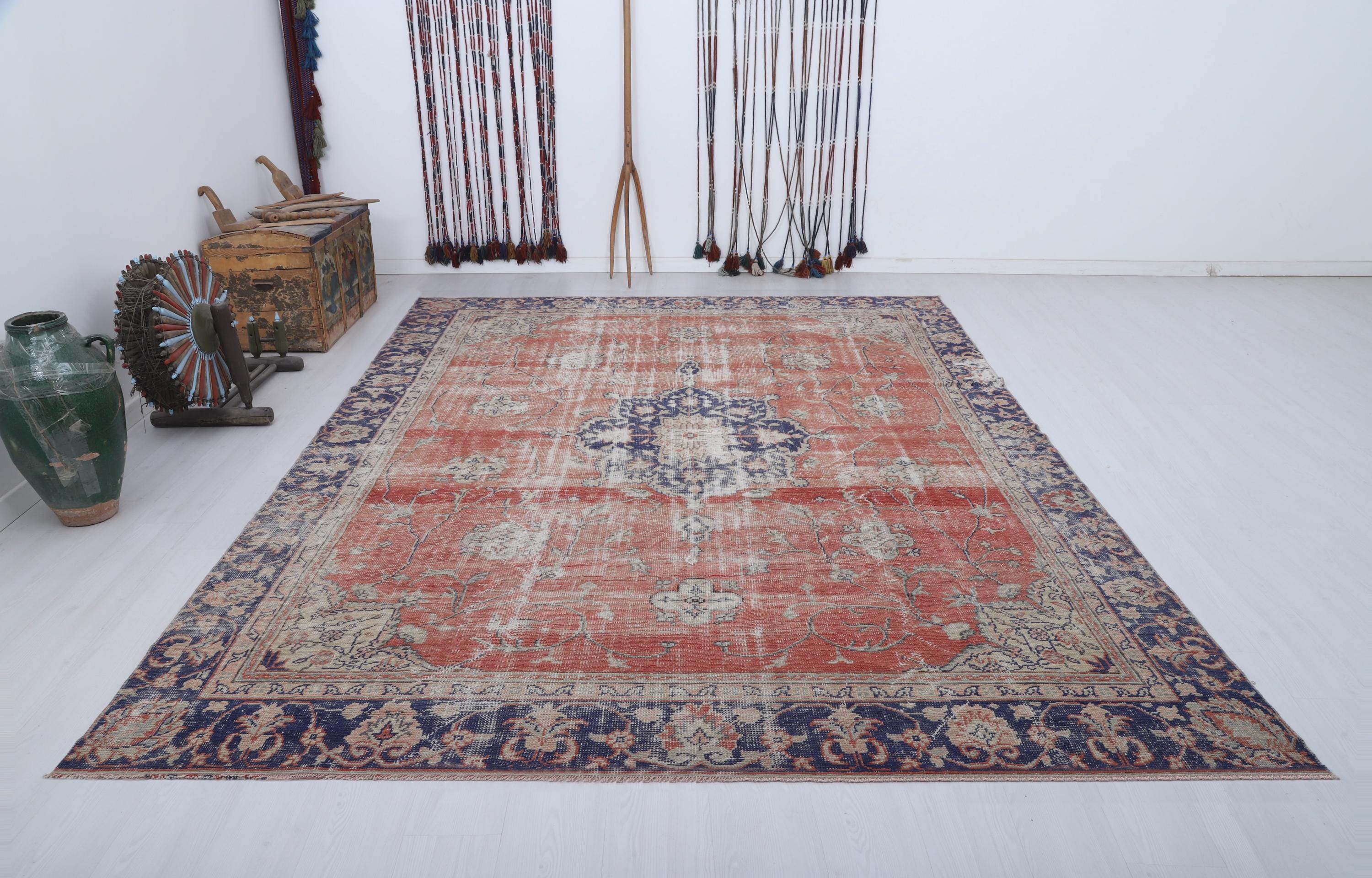 9x12 Turkish Area Rug: Handmade Anatolian Cotton Wool Blend - Etsy