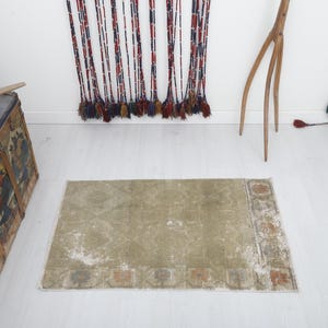 2x3 Small Rug, 2x3 Mini Rug, Turkish Small Rug, Vintage Small Rug, 2x3 Door Mat Rug, Oushak Small Rug, Anatolian Rug, Turkish Mini Rug,5217