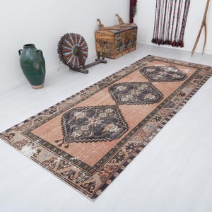 5x11 Runner Rug, Antique Runner, Anatolian Runner, Oushak Runner Rug,Natural Runner,Soft Runner 5x11,Turkish Runner Rug,Vintage Runner,22070