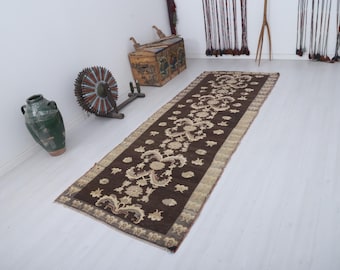4x10 Runner Rug, 4x10 Oushak Rug,Hallway Runner Rug,Vintage Rug,Turkish Rug,Natural Runner,Turkish Runner,Vintage Runner,Oushak Runner,33391