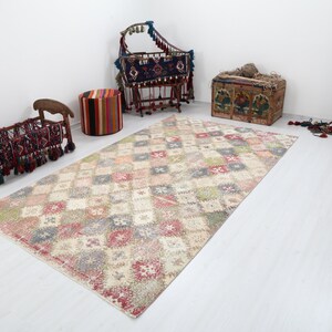 6x10 Rug, Modern Turkish Rug, 6x10 Vintage Rug, Colorful Carpet, Handmade Wool Rug, 6x10 Oushak Rug, Anatolian Rug, 6x10 Area Rug, Soft, 889