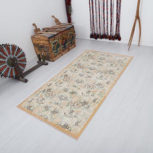 Muted Rug 3x7, Anatolian Rug, 3x7 Rug, Turkish Vintage Rug, Vintage Turkish Rug,Oushak Vintage Rug,Turkish Rug,Vintage Rug,Faded Rug,26329