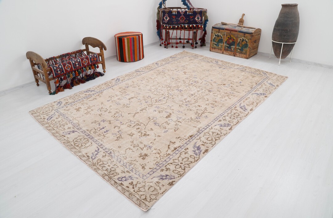 Oversize Rug Muted Colors Rug Faded Rug 7x10 Turkish Rug Etsy